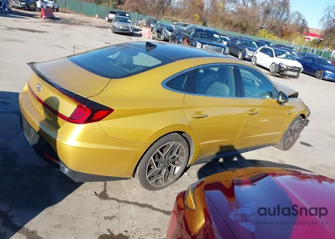 2021 Hyundai Sonata N Line z USA, uszkodzony, nr VIN 5NPEK4JC7MH114702